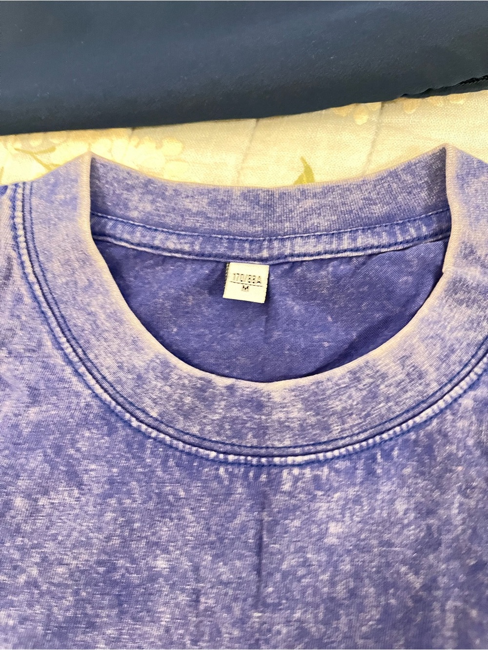 Distressed blue No Boundaries Purple Mineral Wash mens T‑Shirt from NY.